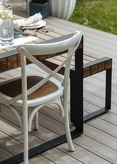chair on composite decking